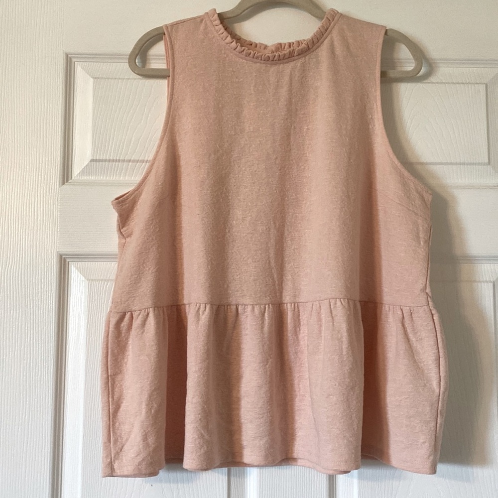 Precious Pink Peplum Tank